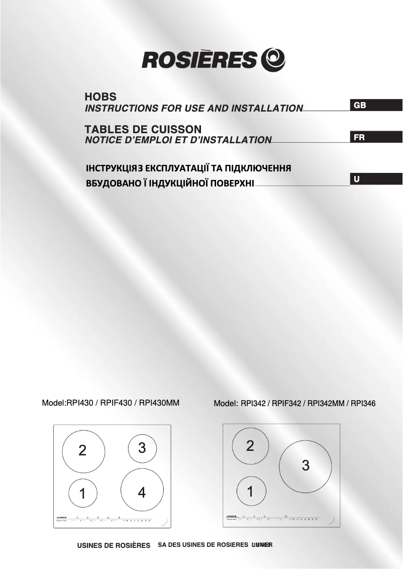 Image de la première page du manuel de l'appareil RPI 430 MM