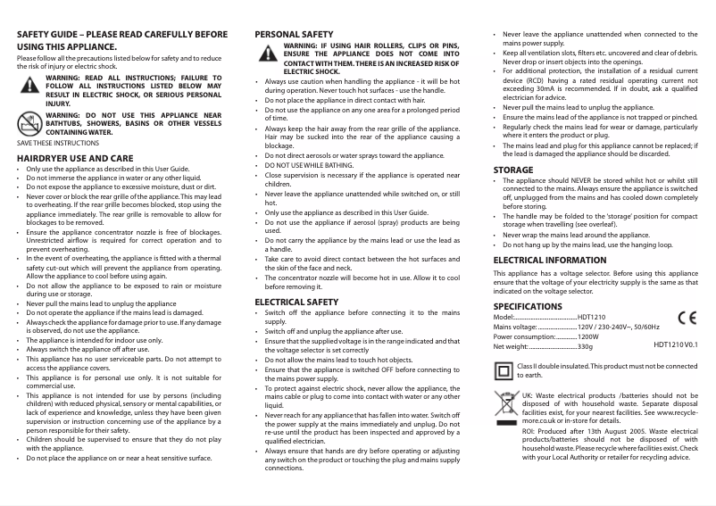 Image de la première page du manuel de l'appareil Value