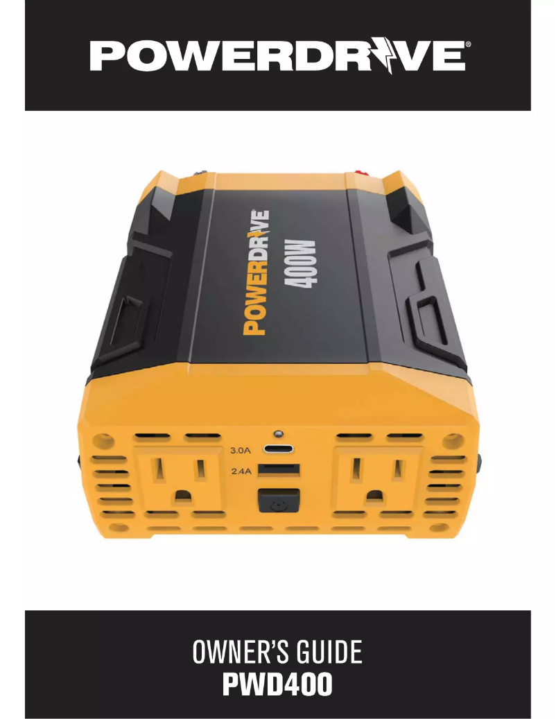 Image de la première page du manuel de l'appareil PWD400