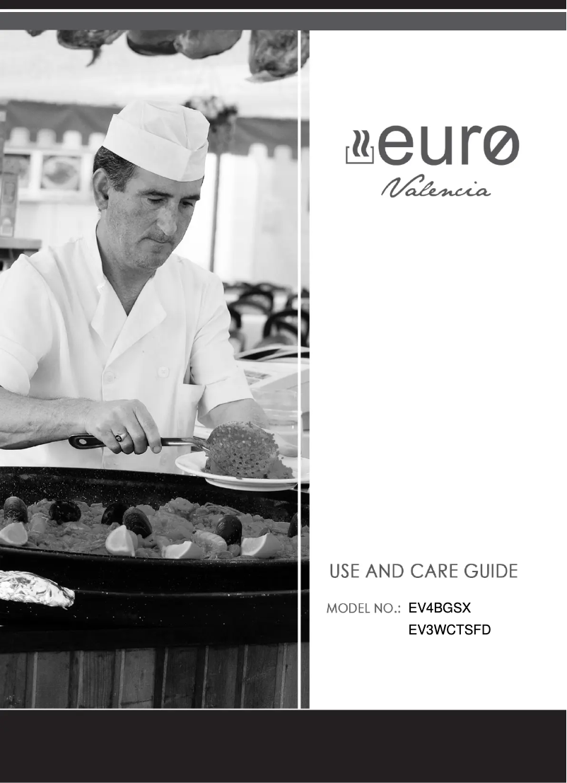 Page 1 de la notice Manuel utilisateur Euro Appliances EV3WCTSFD