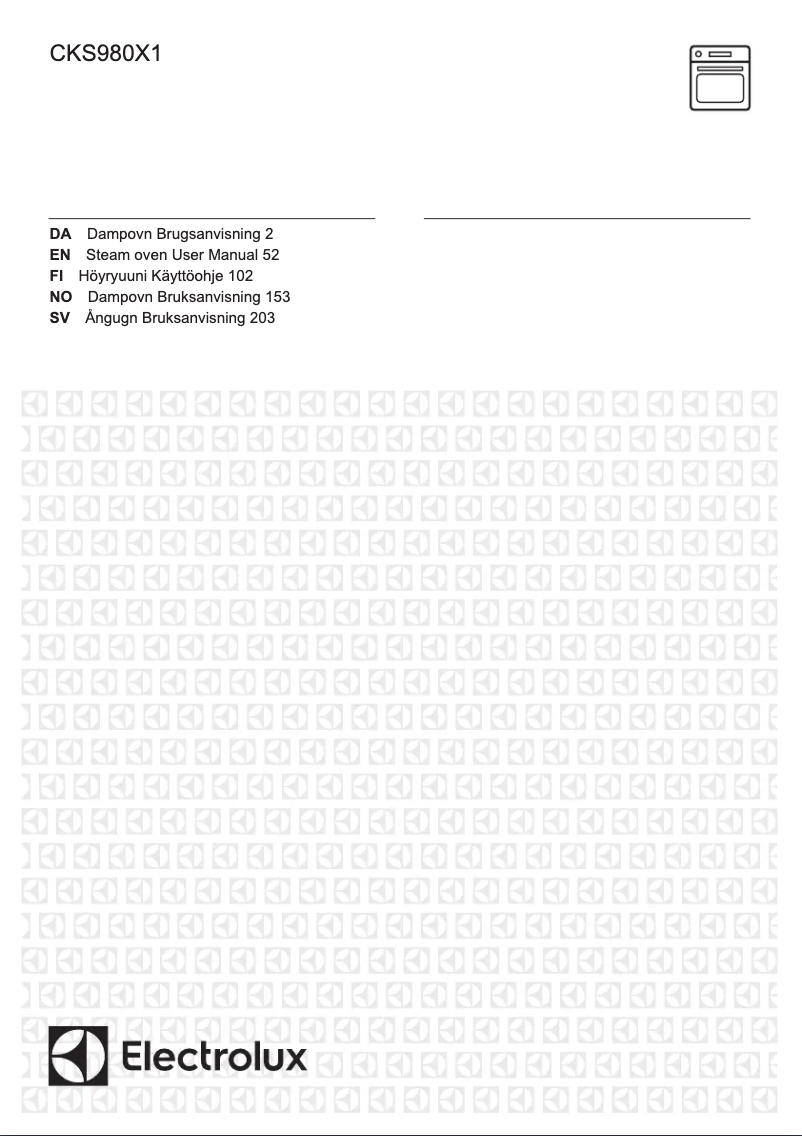 Page 1 de la notice Manuel utilisateur Electrolux CKS980X1