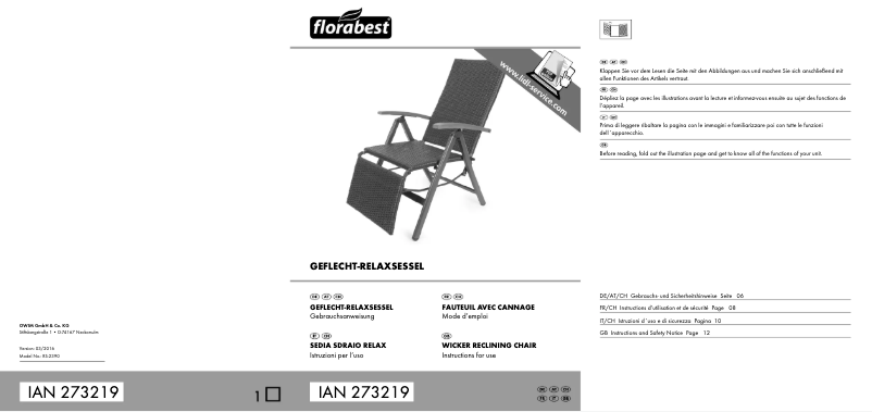 Image de la première page du manuel de l'appareil IAN 273219