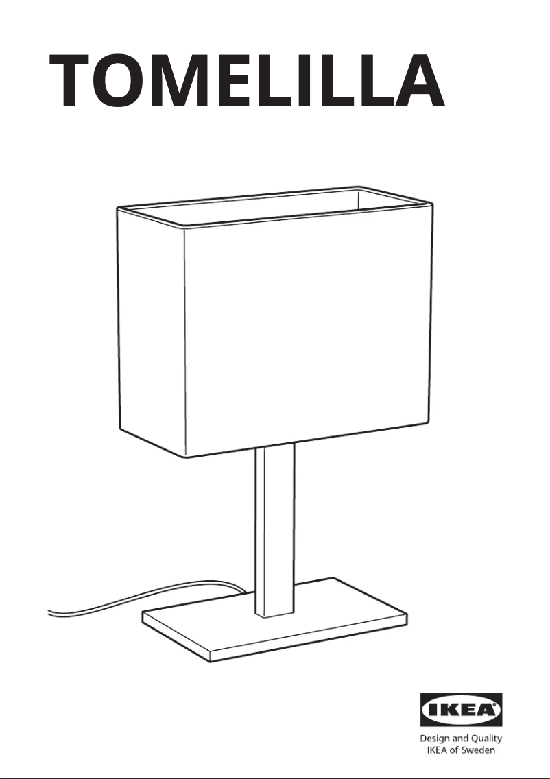 Página 1 del manual Manual de usuario Ikea TOMELILLA 605.437.54