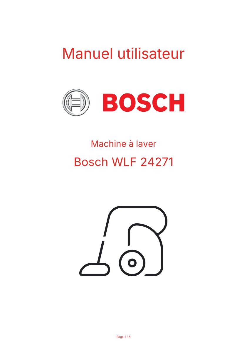 Image de la première page du manuel de l'appareil WLF 24271