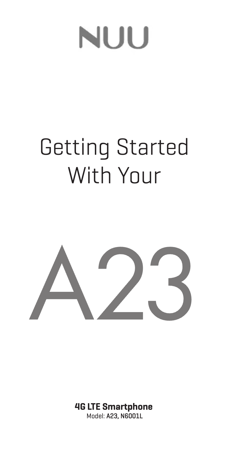 Page n°1 - Manuel utilisateur NUU Mobile A23