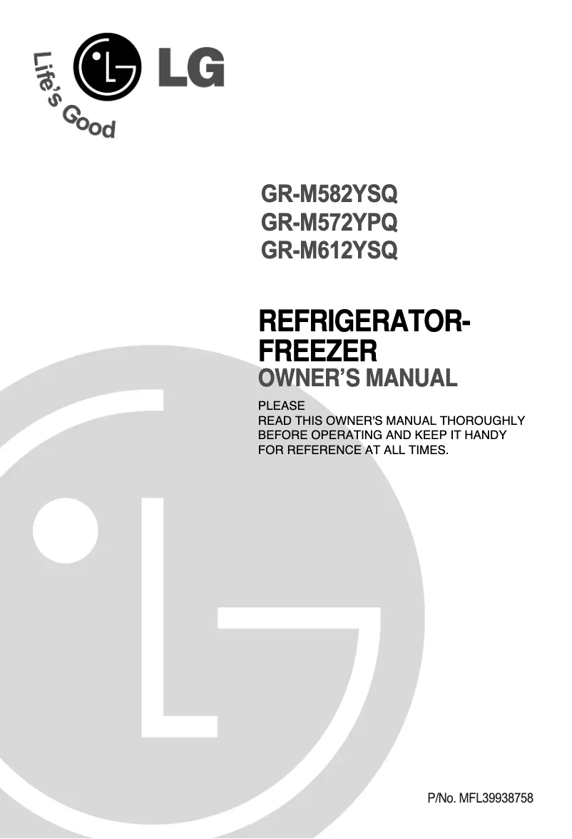 Imagen de la primera página del manual del dispositivo GR-M572YPQ