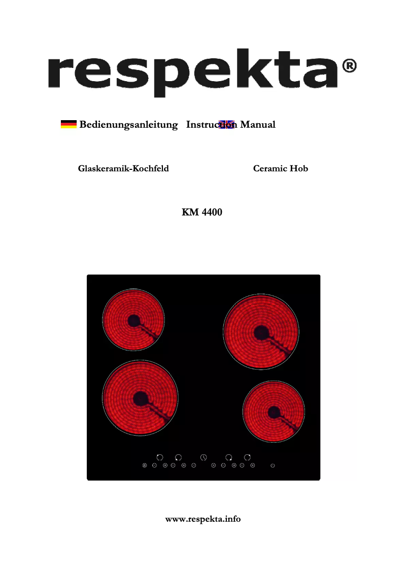 Página 1 del manual Manual de usuario Respekta KM 4400