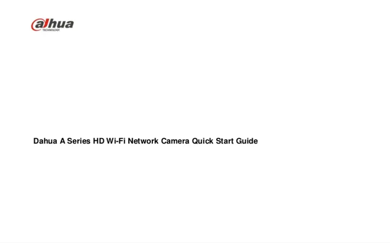 Page n°1 - Manuel utilisateur Dahua Technology DH-IPC-A15
