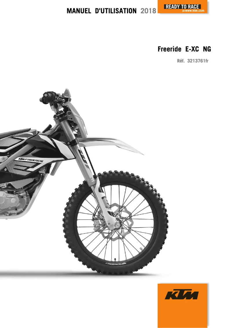 Page 1 de la notice Manuel utilisateur KTM Freeride E-XC NG (2018)