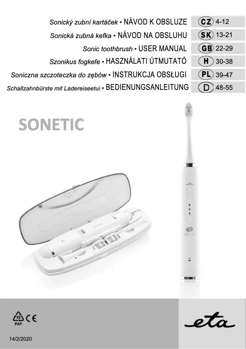 Image de la première page du manuel de l'appareil Sonetic 4707 90000