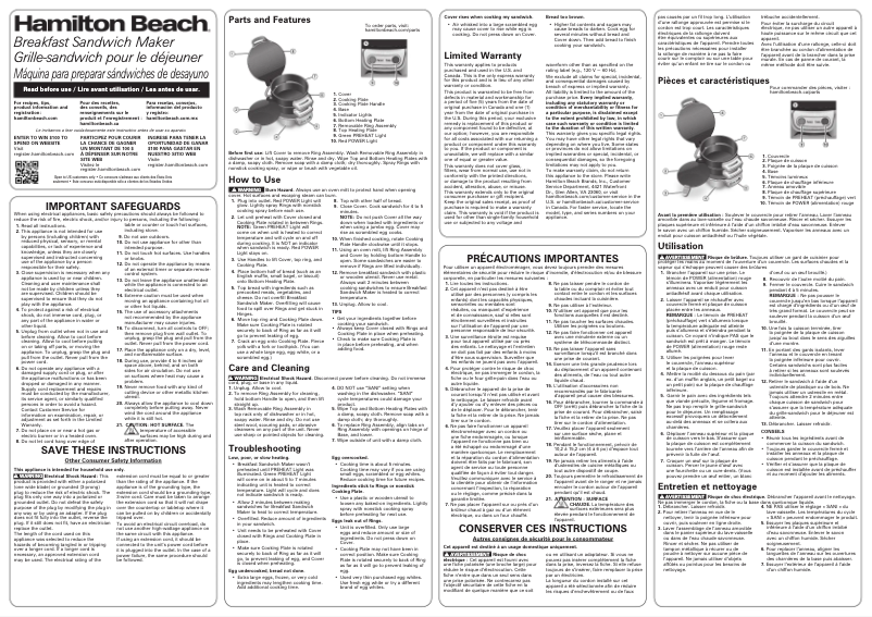 Image de la première page du manuel de l'appareil 25483