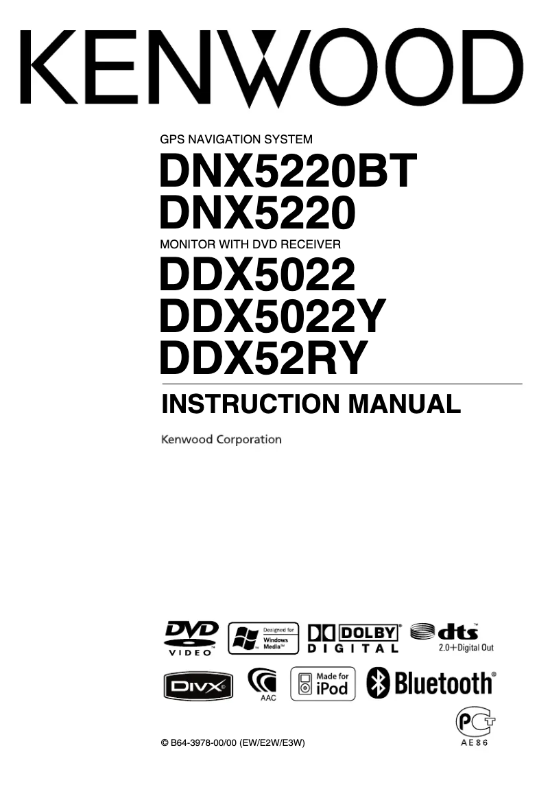 Page n°1 - Manuel utilisateur Kenwood DDX52 RY