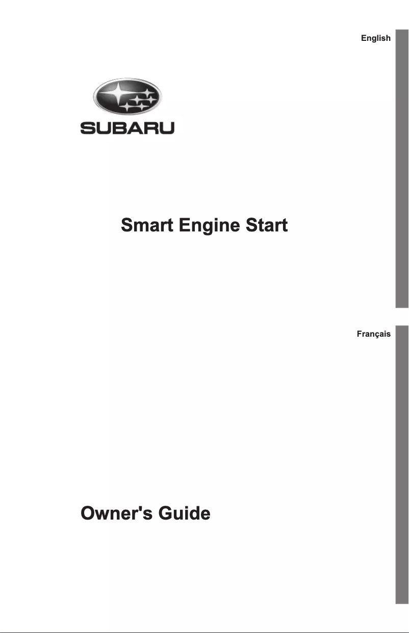 Page n°1 - Manuel utilisateur Subaru Forester (2013)