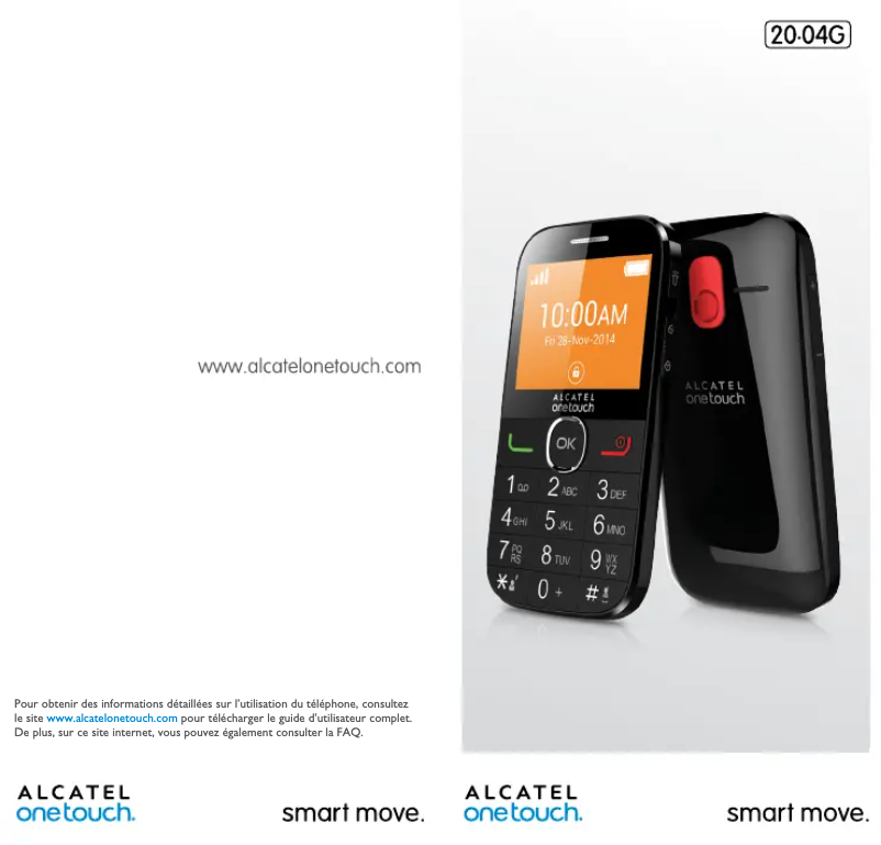 Page n°1 - Manuel utilisateur Alcatel OneTouch 2004C