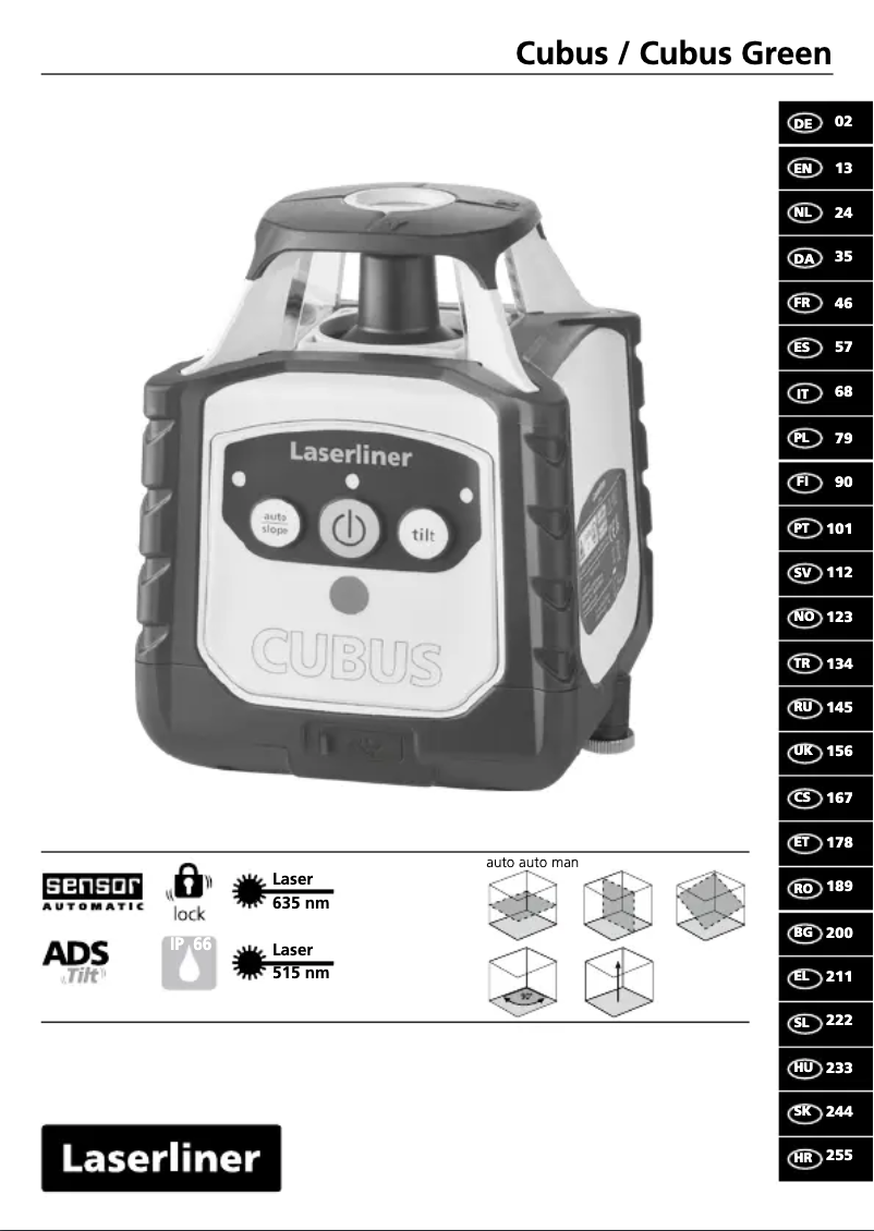 Page 1 de la notice Manuel utilisateur Laserliner Cubus 210 S