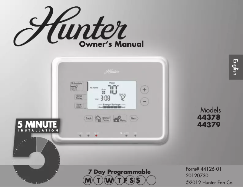 Página 1 del manual Manual de usuario Hunter 44379