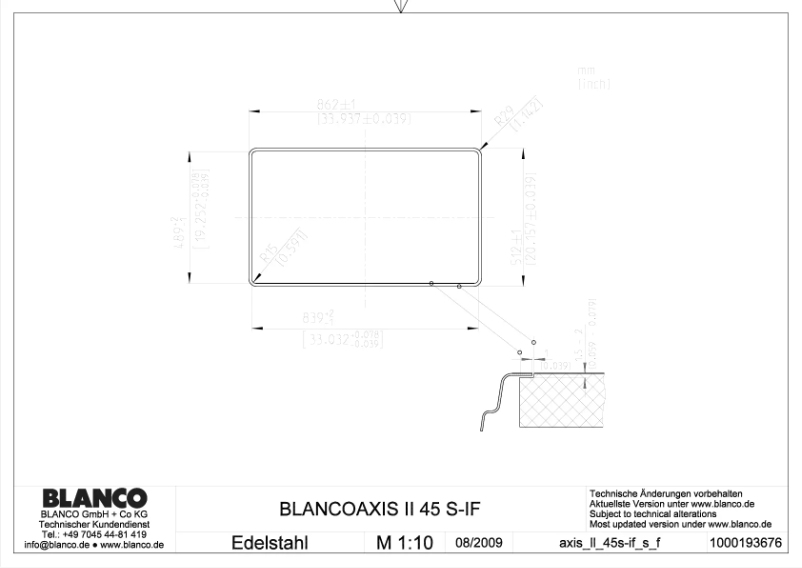 Page 1 de la notice Manuel utilisateur BLANCO AXIS II 45 S-IF