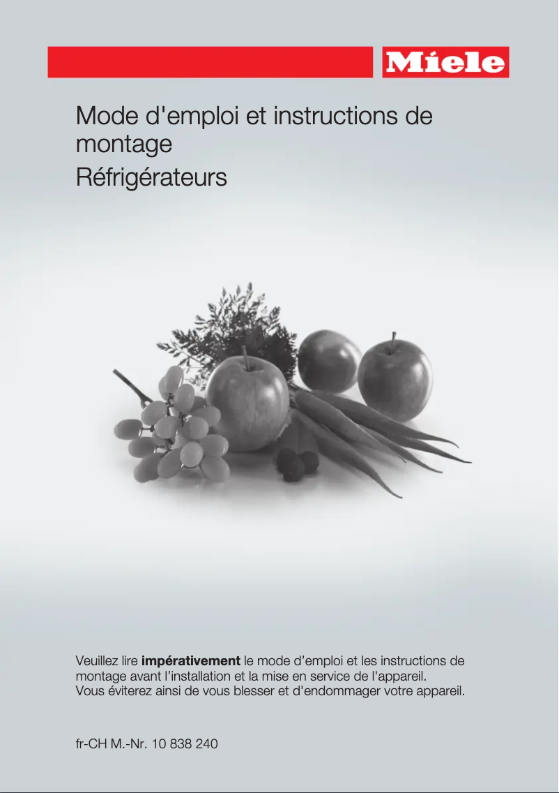 Image de la première page du manuel de l'appareil K 31242 UIF