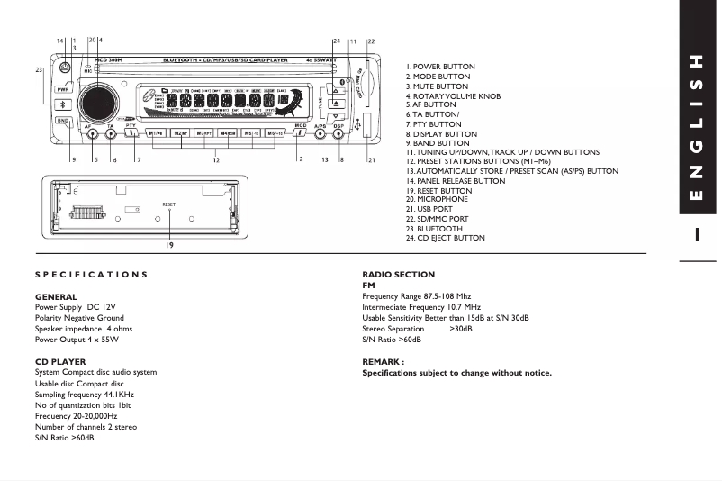 Página 1 del manual Manual de usuario Caliber MCD 300M