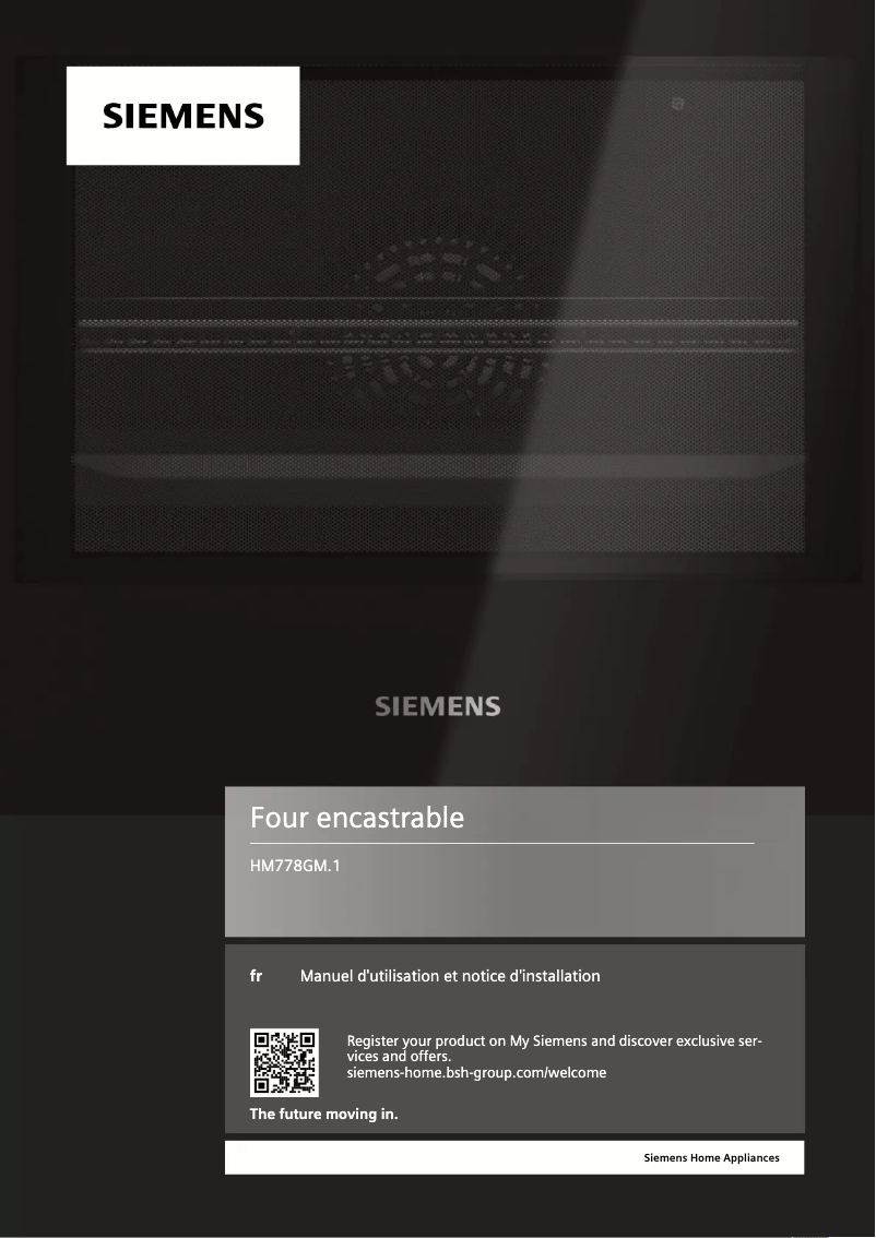 Page n°1 - Manuel utilisateur Siemens HM778GMB1