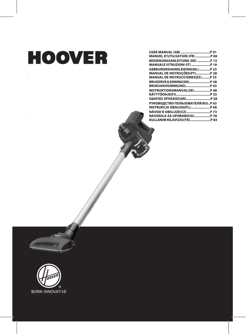 Page n°1 - Manuel utilisateur Hoover Freedom FD22BEY 011