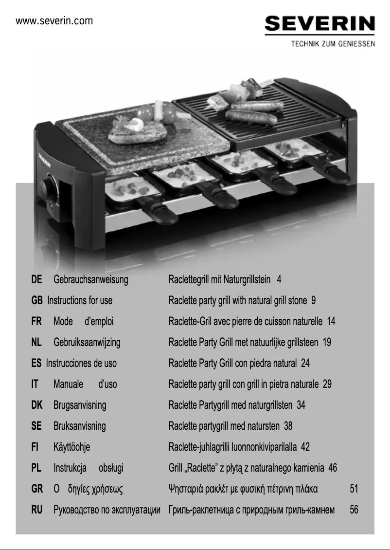 Page 1 de la notice Manuel utilisateur Severin RG 2683