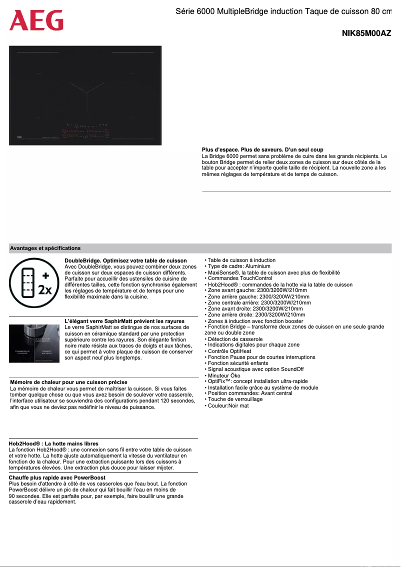 Image de la première page du manuel de l'appareil NIK85M00AZ