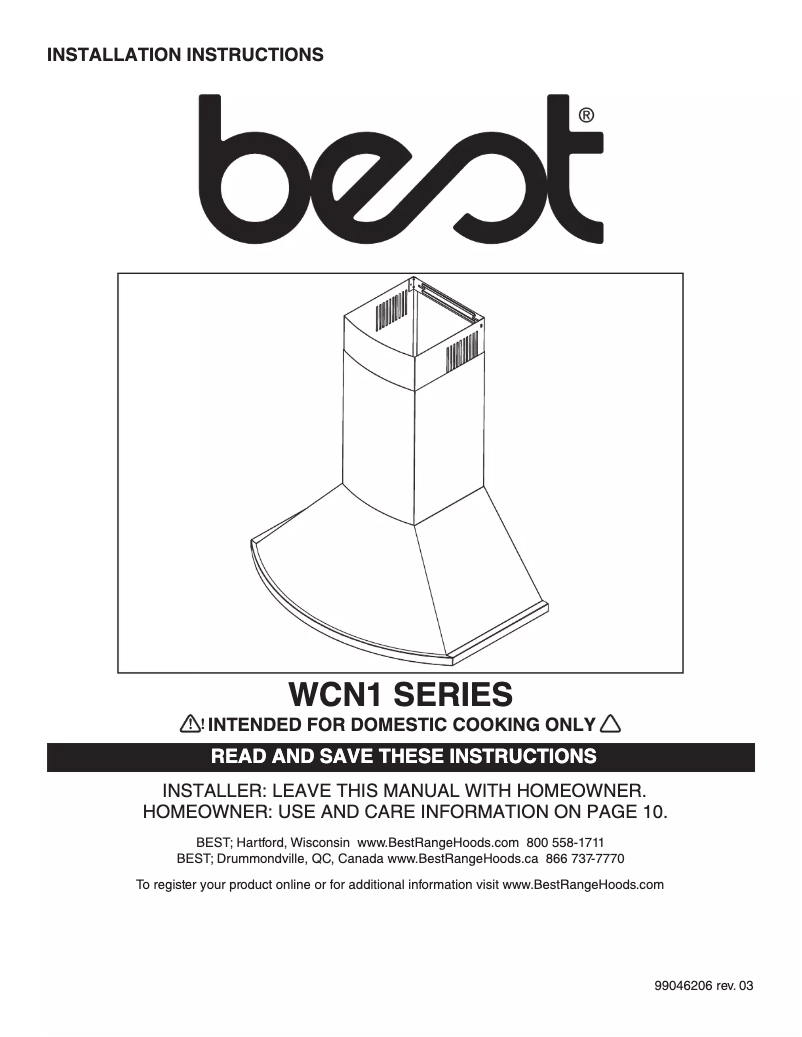 Image de la première page du manuel de l'appareil AFBWCN1