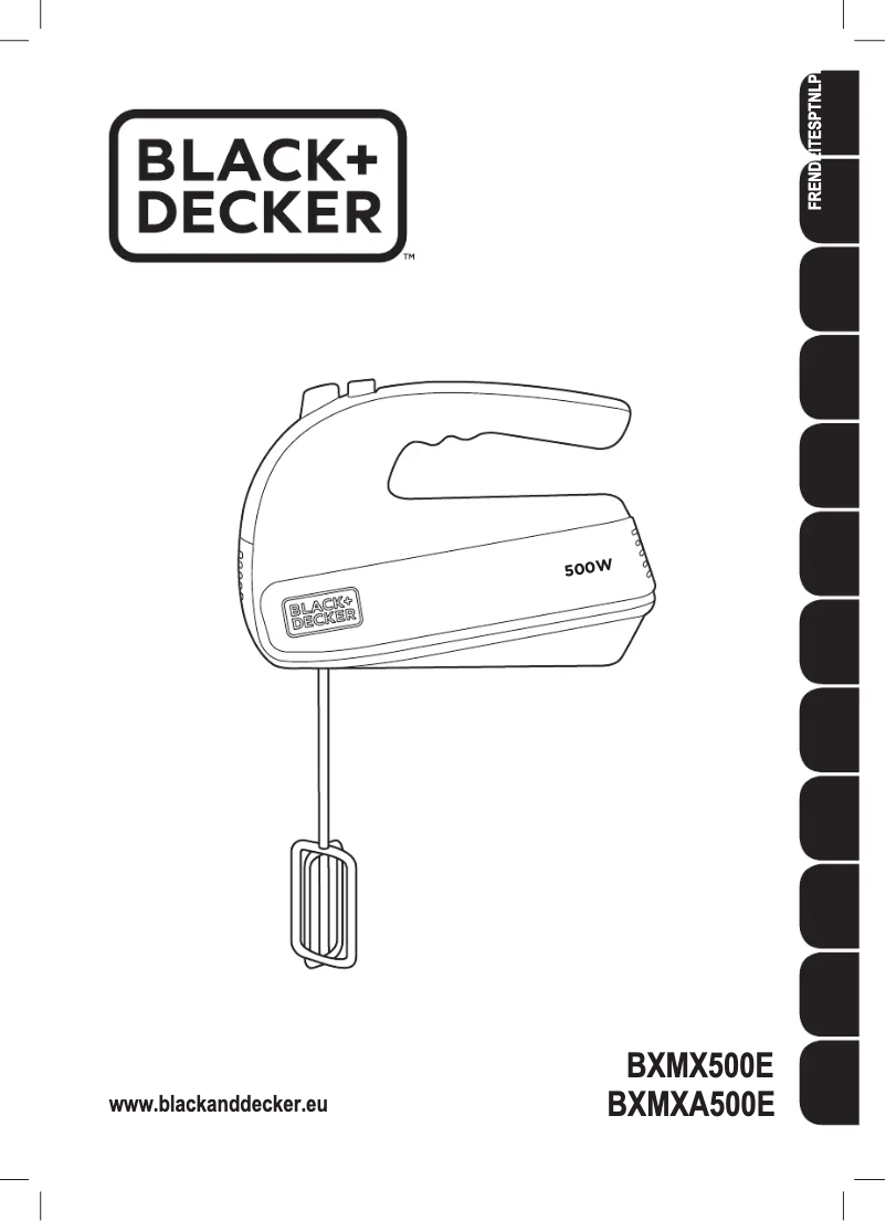 Page 1 de la notice Manuel utilisateur Black & Decker BXMX500E