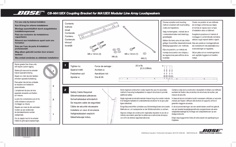 Image de la première page du manuel de l'appareil CB-MA12EX