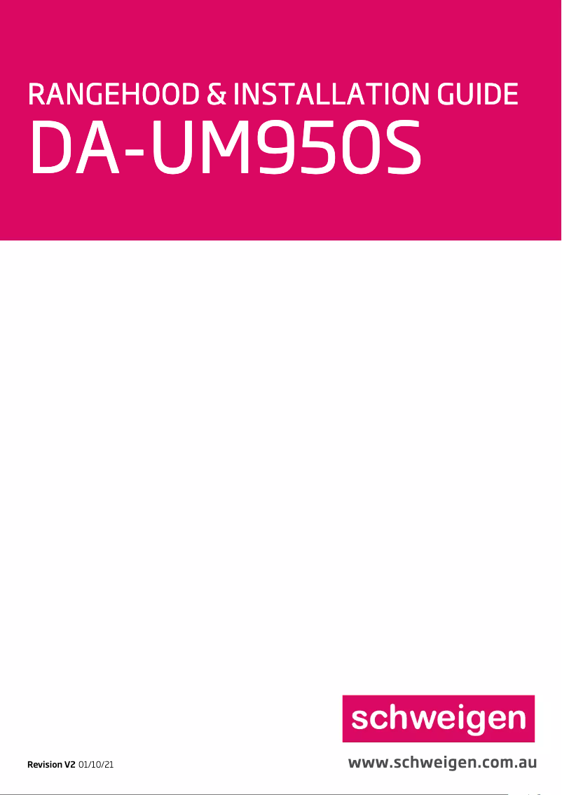 Page n°1 - Manuel utilisateur Schweigen DA-UM950S