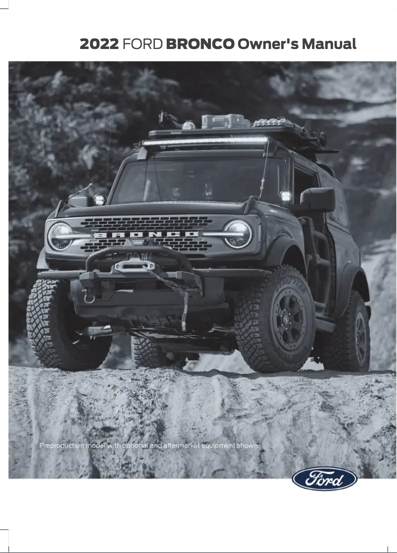 Page 1 de la notice Manuel utilisateur Ford Bronco (2022)