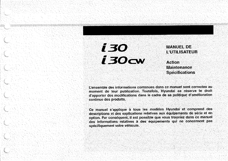 Página 1 del manual Manual de usuario Hyundai i30cw (2008)