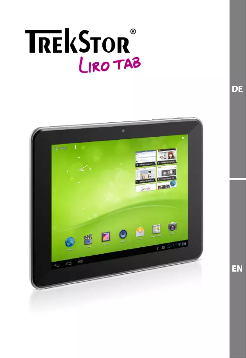 Image de la première page du manuel de l'appareil Liro tab