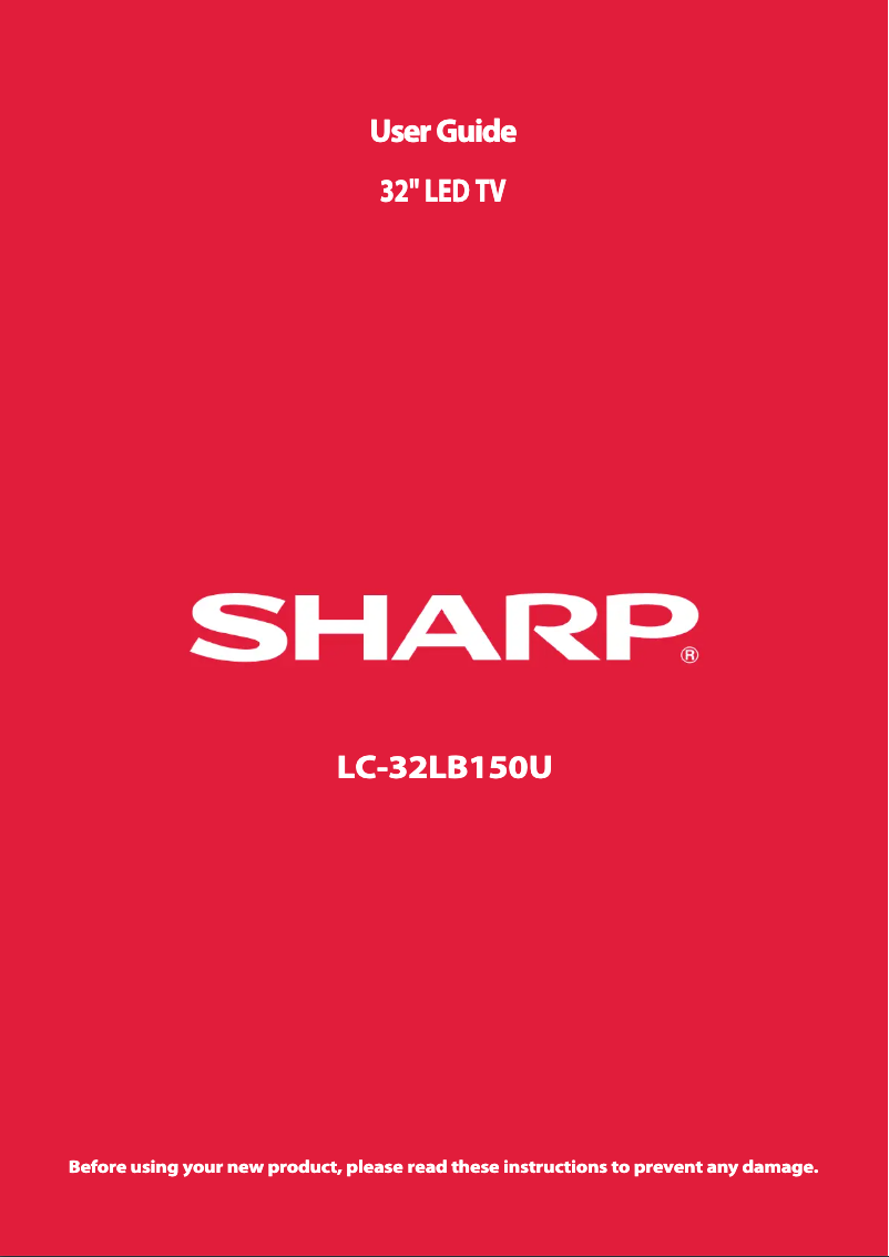 Page n°1 - Manuel utilisateur Sharp Aquos LC-32LB150U