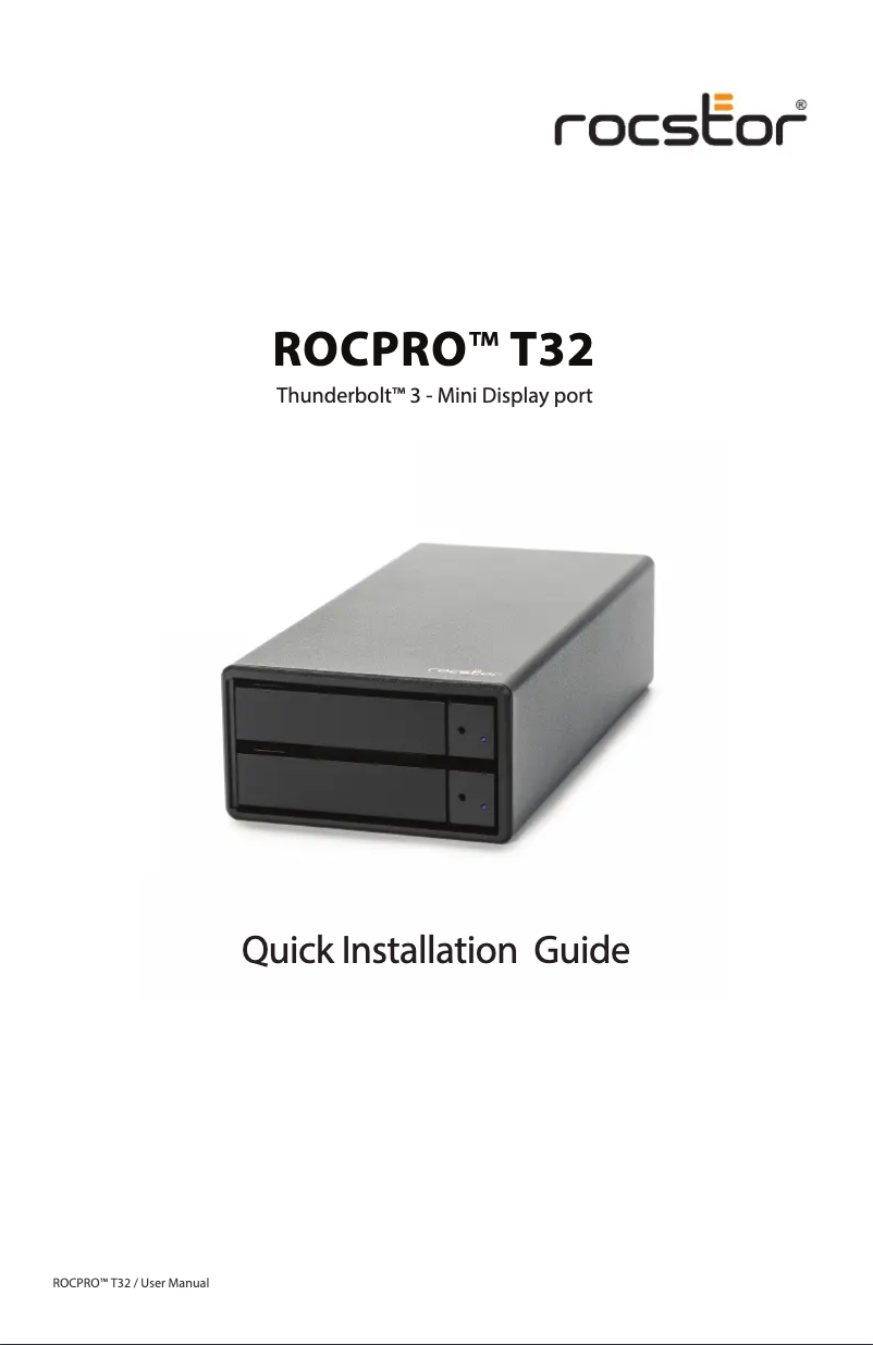 Imagen de la primera página del manual del dispositivo Rocpro T32