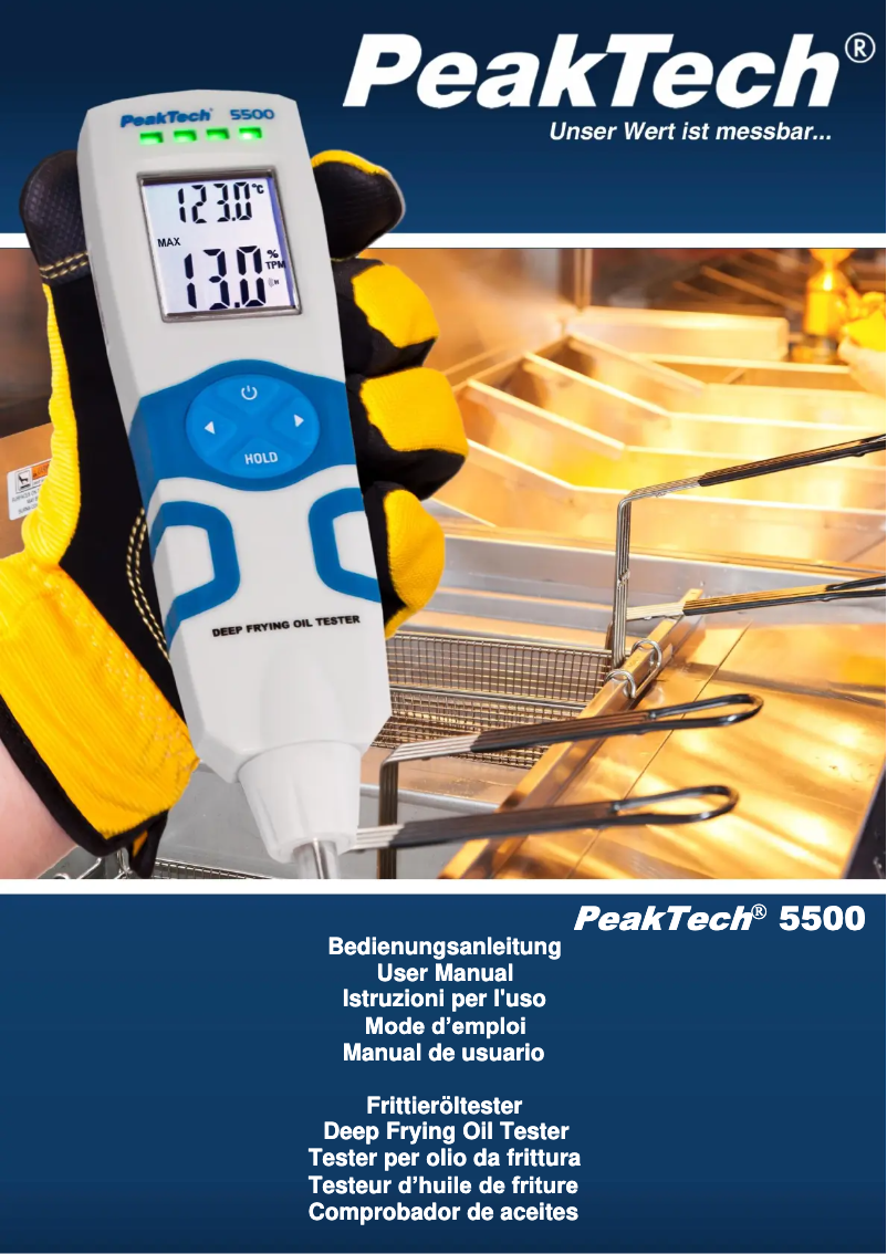 Page n°1 - Manuel utilisateur PeakTech 5500