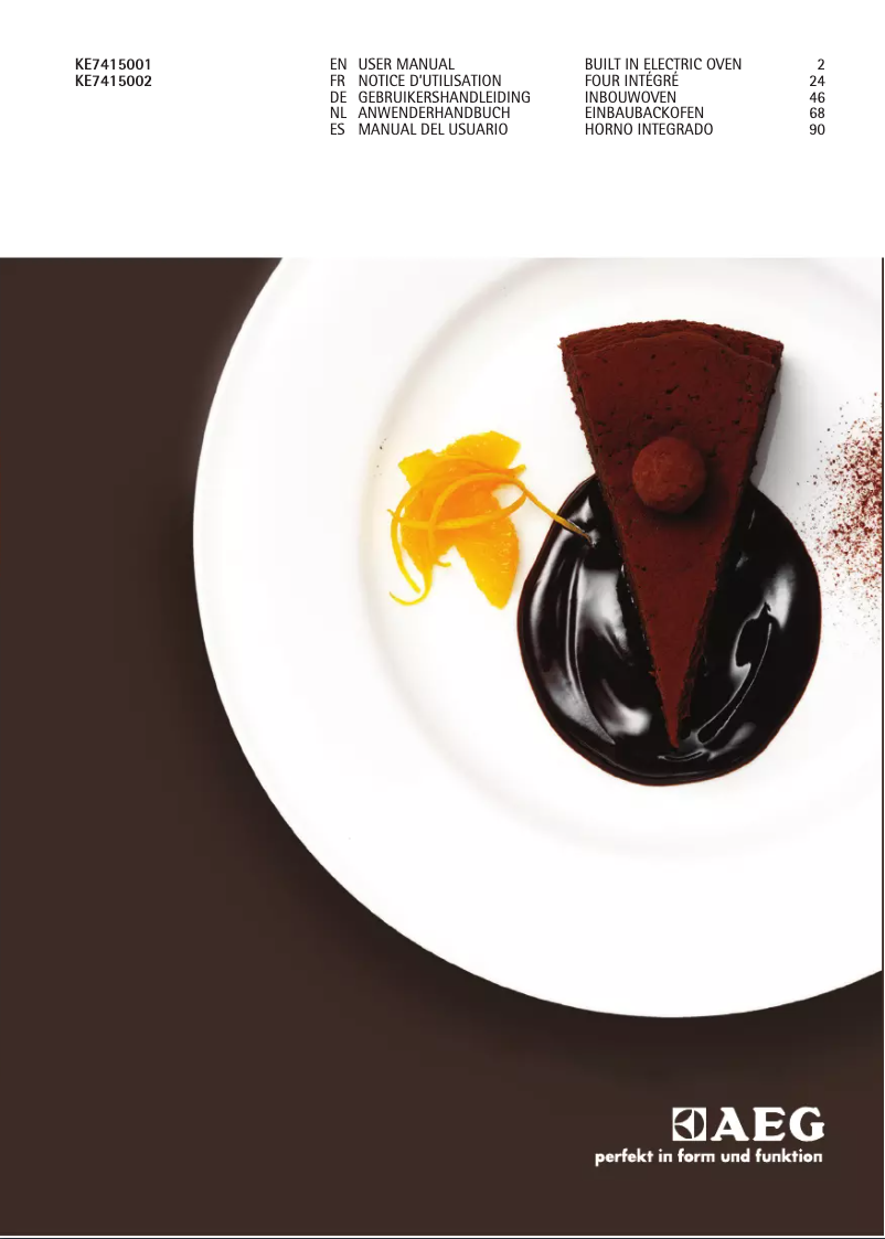 Imagen de la primera página del manual del dispositivo KE7415001