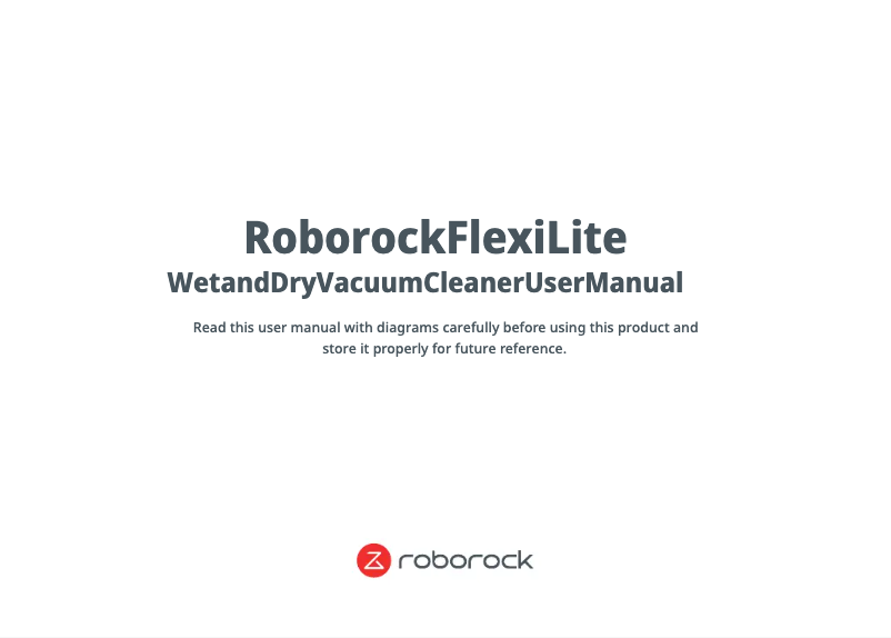 Page 1 de la notice Manuel utilisateur Roborock Flexi Lite