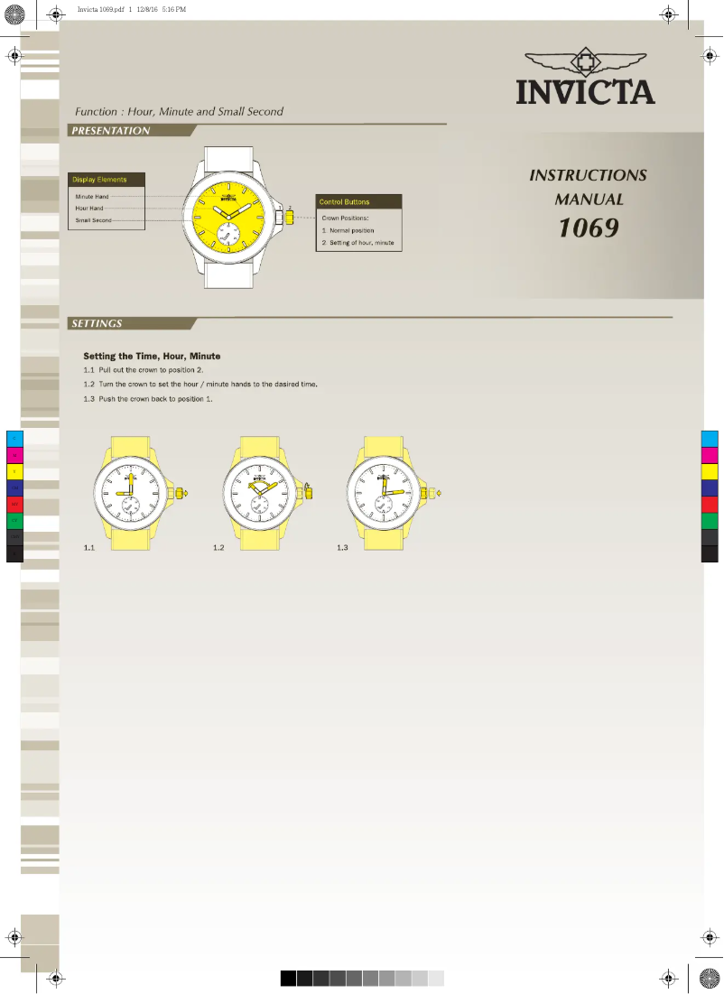 Page 1 de la notice Manuel utilisateur Invicta Angel 31666