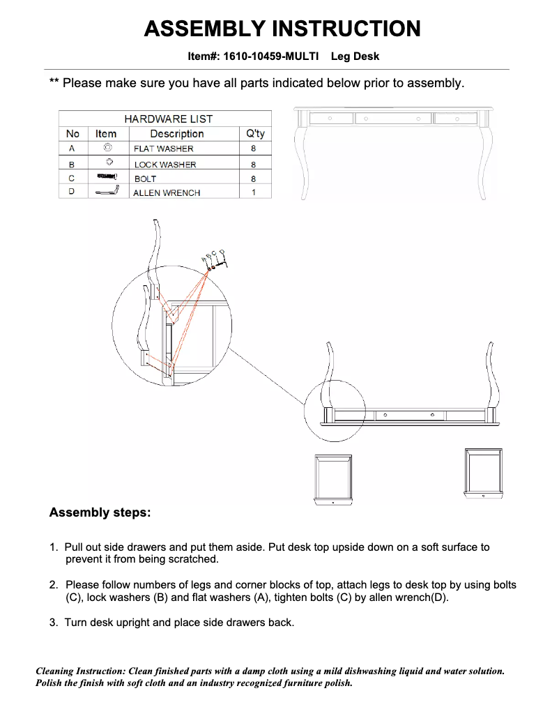 Page n°1 - Manuel utilisateur Hooker 1610-10459-MULTI