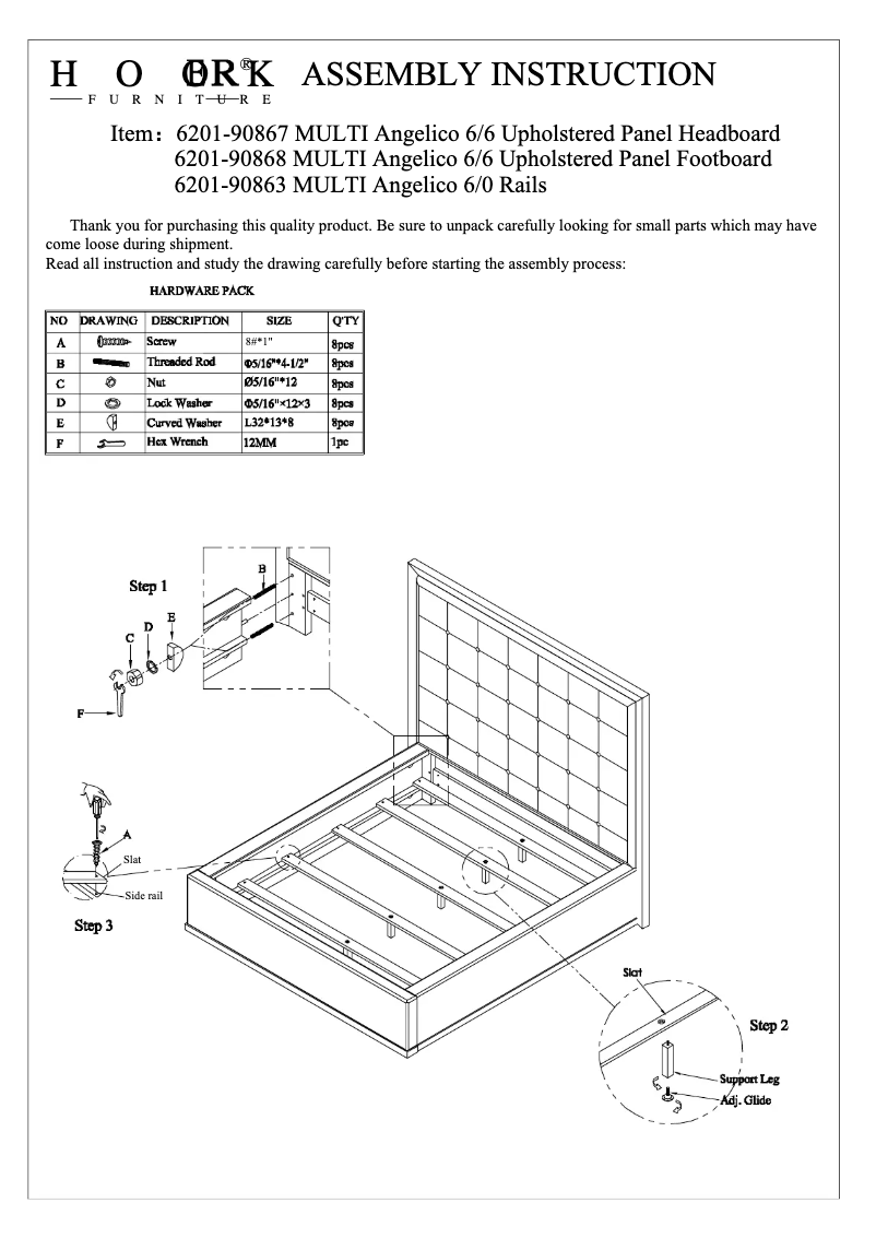 Page n°1 - Manuel utilisateur Hooker 6201-90863 MULTI