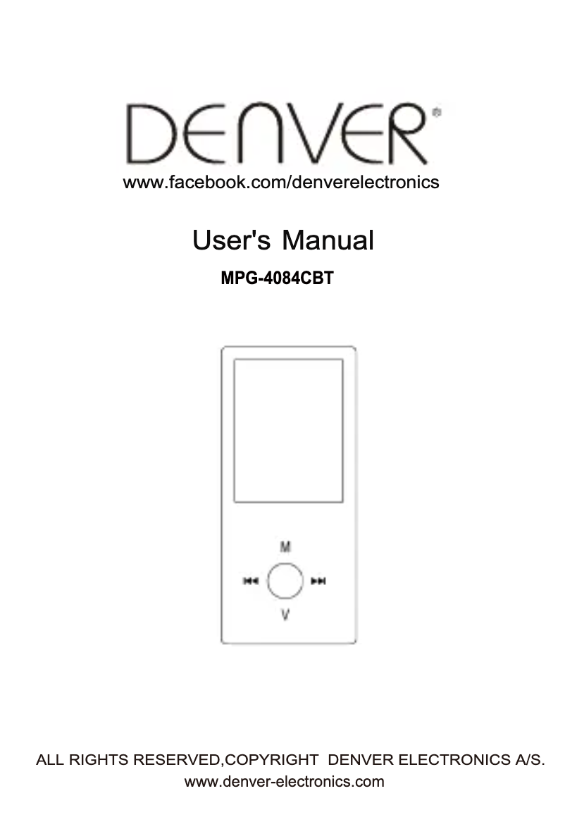 Página 1 del manual Manual de usuario Denver MPG-4084