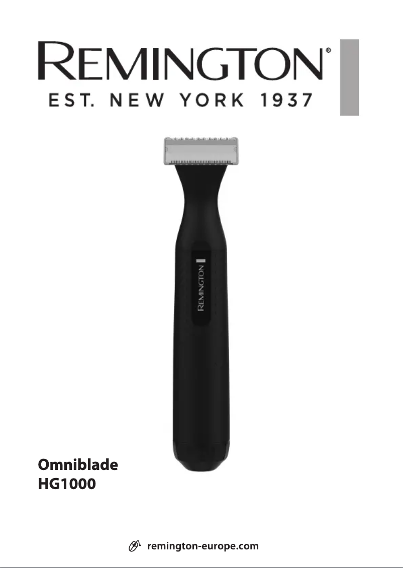 Page n°1 - Manuel utilisateur Remington Omniblade HG1000