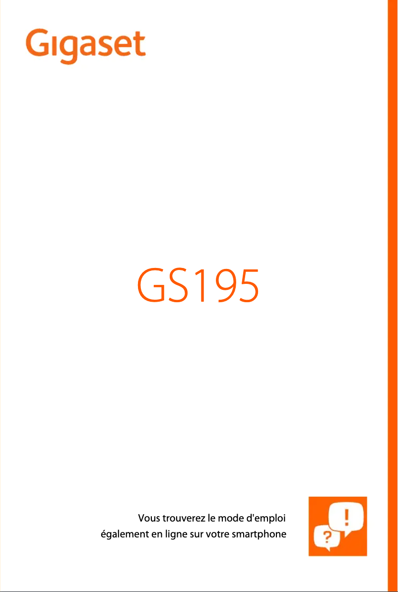 Page 1 of the manual User Manual Gigaset GS195LS