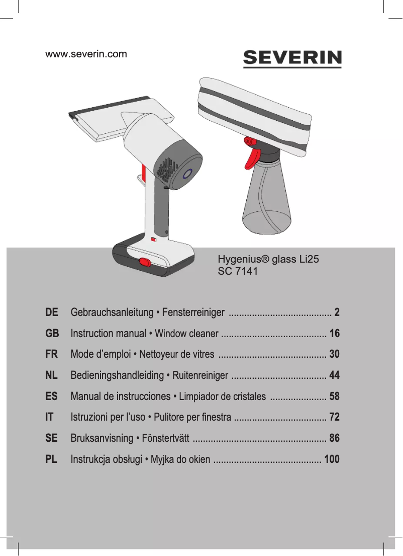 Page n°1 - Manuel utilisateur Severin CM 2199