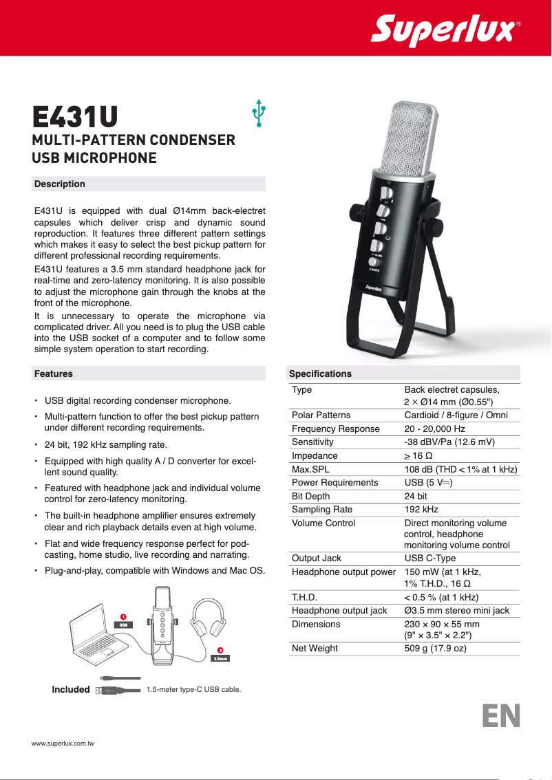 Image de la première page du manuel de l'appareil E431U