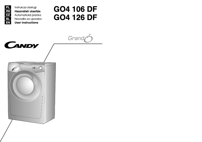 Page 1 de la notice Manuel utilisateur Candy GO4 126DF/L1-S
