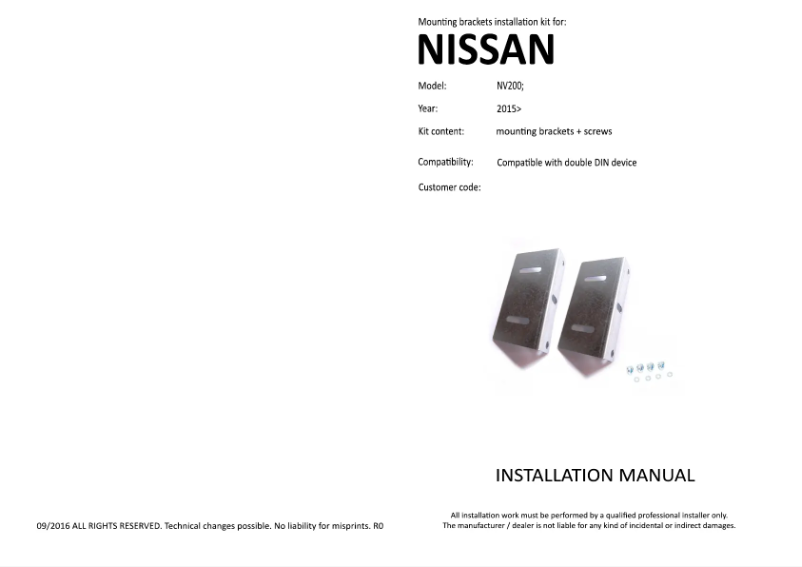 Page n°1 - Manuel utilisateur Pioneer CA-HM-NI.010