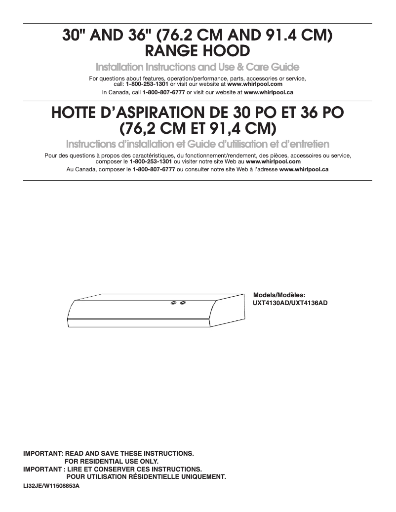 Page n°1 - Manuel utilisateur KitchenAid UXT4130ADS